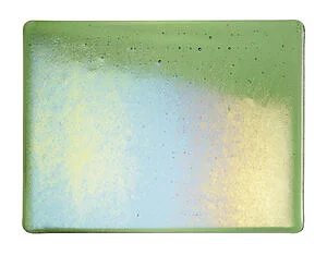 BULLSEYE 1107-31F - VERDE CHIARO IRID RAINBOW 3MM TRASP