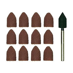 SET 10 CAPS ABRASIVE + SHAFT PROXXON