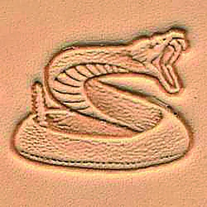 LEATHER 3D STAMP - SNAKE BELLS