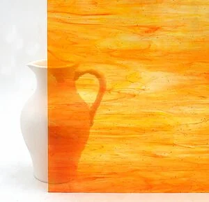TISCHKATHEDRALGLAS DOM 8199 - ORANGE GELB