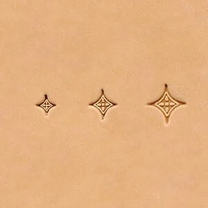 GEOMETRIC LEDERSTEMPEL SET 3 STK
