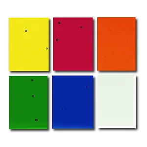 BULLSEYE GLASS 6 SHEETS ASSORTED COLORS COE 90