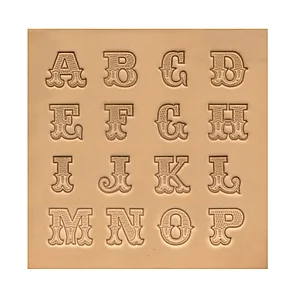 SET ALFABETO LEATHER ART 19MM