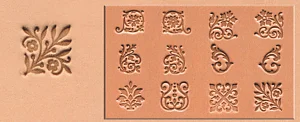 SET 12 STAMPI FLOREALI 3-D