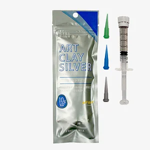 ART CLAY SILVER SYRINGE TYPE + 3 TIPS 10 GM