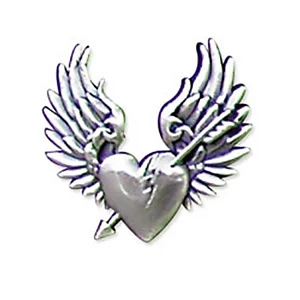 CONCHO CUORE INFRANTO - 32 X 29 MM