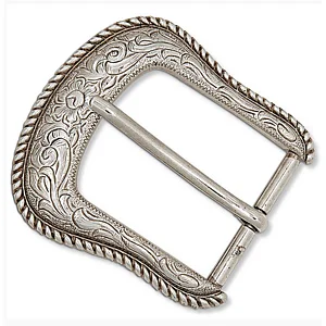 FIBBIA FLOREALE 40 MM - COL. ARGENTO ANTICO