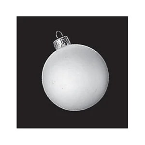 KERAMIK WEIß BISQUE - WEIHNACHTSKUGEL 80 MM