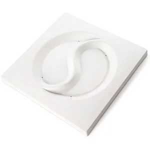 STAMPO FUSIONE - PIATTO YIN-YANG 28,8 X 28,8 X 2,2 CM