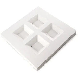 STAMPO FUSIONE - PIATTO BORDI SMUSSATI 34 X 34 X 2,9 CM