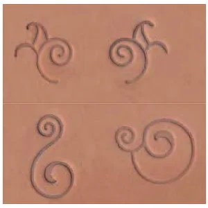 4 STK STEMPEL SET SCROLL