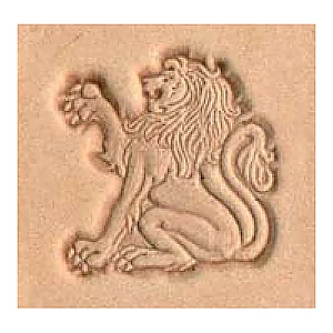 LEATHER 3D STAMP - LION LEFT
