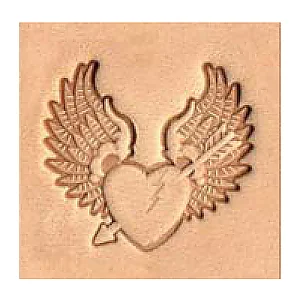 LEATHER 3D STAMP - BLACK HEART