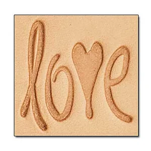 LEATHER 3D STAMP - LOVE