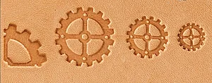 STEAMPUNK LEATHER STAMP SET 4 PCS