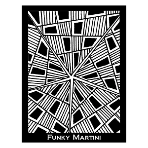 FOGLIO SERIGRAFIA HELEN BREIL - FUNKY MARTINI