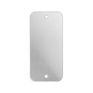 TARGHETTA C. FORI ALLUMINIO SP. 1.3MM - 22 X 40MM - 9 PZ
