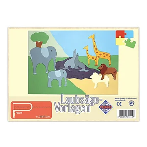 TEMPLATE PER TRAFORO - PUZZLE ZOO
