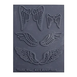 CHRISTI FRIESEN TEXTURE STAMP - FEATHER WINGS