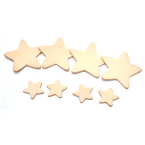 CUOIO FUSTELLATO - STELLE 60 E 30 MM - 8 PZ