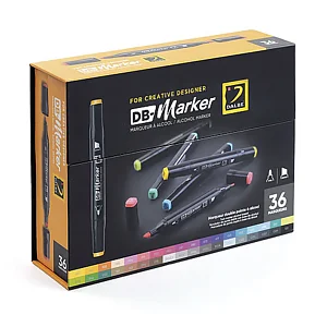 DB-MARKER - BOX 36 COLORI DELUXE