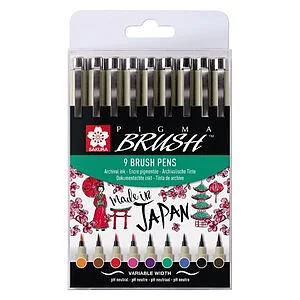 PIGMA BRUSH ASTUCCIO 9 COLORI ASSORTITI