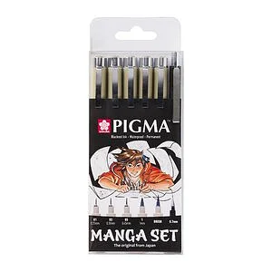 SET 6 PENNARELLI MANGA PIGMA MICRON NERO