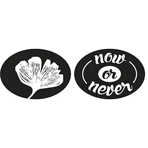 SET 2 TIMBRI PER SAPONE - GINKGO NOW OR NEVER 35 X 25MM
