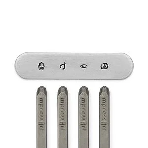JEU 4 TIMBRES POUR METAUX GOOD LUCK SIGNATURE