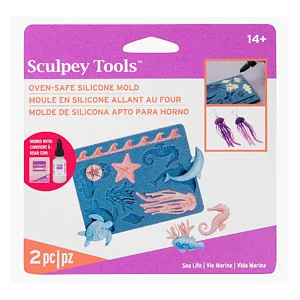 STAMPO SILICONE SCULPEY - ANIMALI MARINI