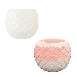 STAMPO SILICONE PORTA TEA LIGHT Ø 82 X 63 MM - SQUAME DI PESCE