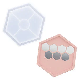 STAMPO SILICONE PIATTINO ESAGONALE 115 X 100 MM