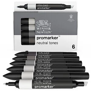 WINSOR & NEWTON PROMARKER - SET 6 TONI NEUTRI