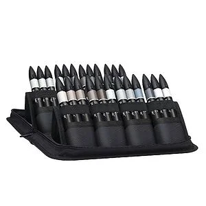 WINSOR & NEWTON PROMARKER - 24 MARQUEURS FEUTRE NOIR & GRIS SET