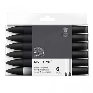 WINSOR & NEWTON PROMARKER - SET NOIR + BLENDER