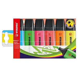 SET 6 EVIDENZIATORI BOSS 70 STABILO