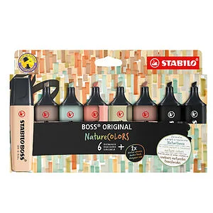 SET 8 EVIDENZIATORI STABILO BOSS NATURECOLORS