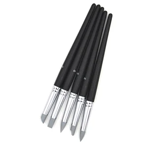 SET 5 PENNELLI CON PUNTA IN SILICONE
