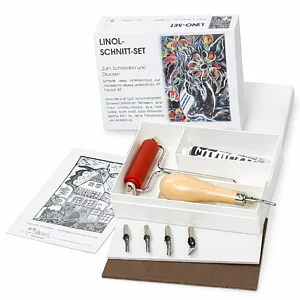 SET DE GRAVURE SUR LINOLEUM 8 PIÈCES ABIG