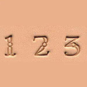 FANCY NUMBER LEATHER STAMP SET 10 MM