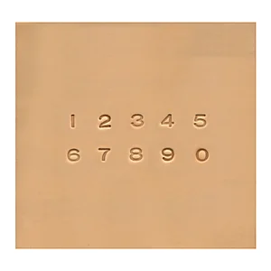 NUMBER LEATHER STAMP SET 6 MM