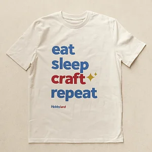 T SHIRT UNISEX EAT SLEEP CRAFT REPEAT