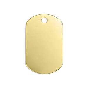 TARGHETTA PER CANI OTTONE 30 X 19 MM - 4 PZ